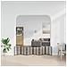 Cancello per cani 6 pcs Nero 60 x 60 cm Acciaio zincato - Foto miniatura 3