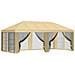 Copertura Gazebo con Pareti Laterali 6 x 3 m Crema Poliestere - Foto miniatura 1
