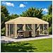 Copertura Gazebo con Pareti Laterali 6 x 3 m Crema Poliestere - Foto miniatura 2