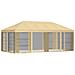 Copertura Gazebo con Pareti Laterali 6 x 3 m Crema Poliestere - Foto miniatura 3