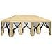 Copertura Gazebo con Pareti Laterali 6 x 3 m Crema Poliestere - Foto miniatura 4