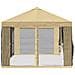 Copertura Gazebo con Pareti Laterali 6 x 3 m Crema Poliestere - Foto miniatura 6