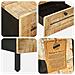 Comodino 2 pz Naturale 40 x 33 x 46 cm Legno di mango massello - Foto miniatura 7