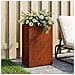 Vaso da giardino Ruggine 50 x 30 x 75 cm Acciaio Corten - Foto miniatura 2
