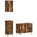 Set di armadietti da bagno in 3 pezzi DELFT Rovere Fumo - Foto miniatura 1