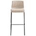2 Sgabelli Alti HOOVER in Tessuto - Set 2 Sgabelli Bar Design H76 cm I Sedie Sgabello Ergonomiche con Schienale Crema Nero - Foto miniatura 3