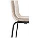 2 Sgabelli Alti HOOVER in Tessuto - Set 2 Sgabelli Bar Design H76 cm I Sedie Sgabello Ergonomiche con Schienale Crema Nero - Foto miniatura 5