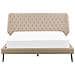 Letto In Simil Pelle Beige Con Struttura A Doghe 160 X 200 Cm Essonne - Foto miniatura 13