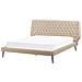 Letto In Simil Pelle Beige Con Struttura A Doghe 160 X 200 Cm Essonne - Foto miniatura 8