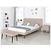Letto In Simil Pelle Beige Con Struttura A Doghe 160 X 200 Cm Essonne - Foto miniatura 3