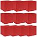 Scatole Portaoggetti 10pz Rosse 32x32x32 cm Tessuto - Foto miniatura 1