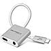 Adattatore Usb-c Audio E Ricarica A Usb-c / Jack 3.5mm Femmina Argento - Foto miniatura 3
