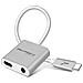 Adattatore Usb-c Audio E Ricarica A Usb-c / Jack 3.5mm Femmina Argento - Foto miniatura 9