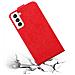 Custodia Compatibile Con Samsung Galaxy S21 Plus In Rosso Mela - Coperchio Protettivo In Design Flip Con Chiusura Magnetica - Foto miniatura 5