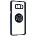 Cover Samsung Galaxy S8 Bimateria Anello Metallico Supporto Blu - Foto miniatura 4