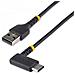 Cavo da USB-A a USB-C a 90° da 15 cm - Cavetto di Ricarica Veloce USB Tipo C per uso intensivo - Cavo Dati da USB 2.0 Type-A a Type-C in Resistente Fibra Aramidica - Cavo USB Corto da 3A - Nero - Foto miniatura 1