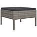 Set Divani Da Giardino 7 Pz Con Cuscini In Polyrattan Grigio - Foto miniatura 3
