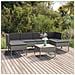 Set Divani Da Giardino 7 Pz Con Cuscini In Polyrattan Grigio - Foto miniatura 1