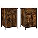 Comodini 2 Pz Rovere Fumo 40x42x60 Cm In Legno Multistrato - Foto miniatura 2