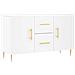 Credenza Bianca 100x36x60 Cm In Legno Multistrato - Foto miniatura 2