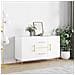 Credenza Bianca 100x36x60 Cm In Legno Multistrato - Foto miniatura 1