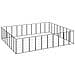 Box Cani 36 Pannelli Nero 50x100 Cm Acciaio Verniciato Polvere - Foto miniatura 1