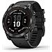 Fenix 7x Pro Smartwatch - Sapphire Solar Edition Carbon Grey Dlc Titanium Mit Schwarzem Armband (010-02778-11) - Foto miniatura 1