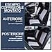 Coprisedili Auto Universali Modello Ls05, Set Anteriori E Posteriori, Tessuto Poliestere, Colore Grigio - Foto miniatura 4