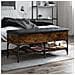 Panca Porta Scarpe Rovere Fumo 102x42x45 Cm Legno Multistrato - Foto miniatura 1