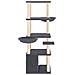 Albero Per Gatti Con Tiragraffi In Sisal Grigio Scuro 147 Cm - Foto miniatura 3