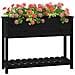 Fioriera Con Mensola Nera 111,5x34,5x81 Cm Legno Massello Pino - Foto miniatura 3
