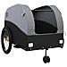 Rimorchio Da Bici Nero E Grigio 45 Kg In Ferro - Foto miniatura 2