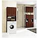 Mobile da Bagno FIN, 2 ante e 1 cassetto, 30x30x85 cm, Colore Weng? - Foto miniatura 4