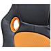Poltrona Da Ufficio E Gaming Ergonomica In Pelle Nera E Tessuto Arancione Stark - Foto miniatura 6