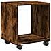 Mobiletto Con Ruote Rovere Fumo 37x33x42,5 Cm In Truciolato - Foto miniatura 2