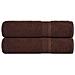 Asciugamani Doccia 2 Pz Marrone 70x140 Cm 360 G /m 100% Cotone - Foto miniatura 1