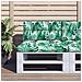Cuscino Per Pallet Con Motivo A Foglie 80x40x12 Cm In Tessuto - Foto miniatura 1