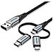 CQJHF cavo per cellulare Grigio 1 m USB A Lightning + micro-USB B + USB C - Foto miniatura 7
