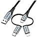 CQJHF cavo per cellulare Grigio 1 m USB A Lightning + micro-USB B + USB C - Foto miniatura 3