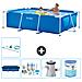 Piscina Fuori Terra - Rettangolo - 260x160x65 Cm - Blu - Include Accessori Coordinati A72 - Foto miniatura 1