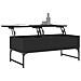 Lusso Casadino -  Tavolino Salotto Nero 100x50x40 Cm Legno Multistrato E Metallo - Foto miniatura 3