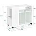 Sobuy Tavolino Con Ruote 75x35x61cm Fbt142-w - Foto miniatura 2