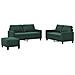 Set di Divani 3 pz con Cuscini Verde scuro in Velluto - Foto miniatura 1