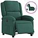 Poltrona Elettrica Reclinabile Verde Scuro in Vera Pelle - Foto miniatura 1