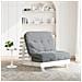 Divano Letto Futon con Materasso Bianco 90x206x11cm Legno Pino - Foto miniatura 2