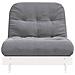 Divano Letto Futon con Materasso Bianco 90x206x11cm Legno Pino - Foto miniatura 5