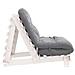 Divano Letto Futon con Materasso Bianco 90x206x11cm Legno Pino - Foto miniatura 6