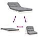 Divano Letto Futon con Materasso Bianco 90x206x11cm Legno Pino - Foto miniatura 8