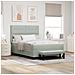 Letto Box Spring con Materasso e Panchina Grigio Chiaro 140x200 cm Velluto - Foto miniatura 2