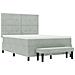 Letto Box Spring con Materasso e Panchina Grigio Chiaro 140x200 cm Velluto - Foto miniatura 8
